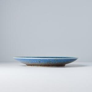 Earth & Sky bézs-kék kerámia tányér, ø 25 cm - MIJ