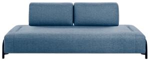 Kék szövet háromüléses kanapé Kave Home Compo 232 cm