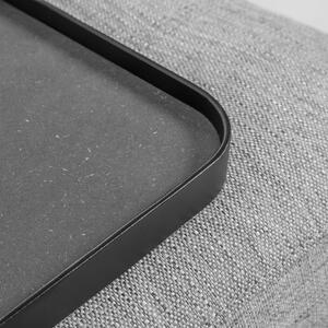 Kis fekete fém oldalasztal Kave Home Compo 54 x 21 cm