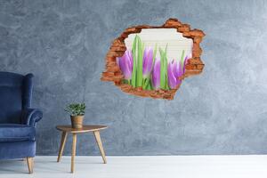 Fali matrica lyuk a falban Lila tulipánok