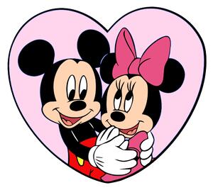 Falmatrica "Mickey és Minnie egy szívben"