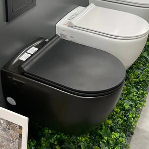 CeraStyle CITY SLIM WC ülőke - MATT ANTRACIT - FEKETE - duroplast -lecsapódásgátlós -klikk rendszerű
