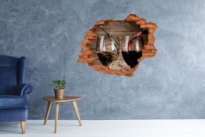 Fali matrica lyuk a falban Két pohár bor