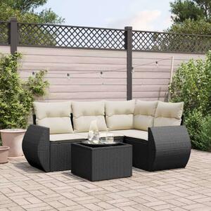 VidaXL 5 részes Polyrattan Kerti Kanapé