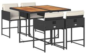 VidaXL Polyrattan Kerti Étkezőgarnitúra - 5 részes