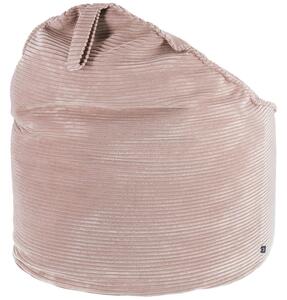 Rózsaszín kordbársony babzsák Kave Home Wilma 80 cm