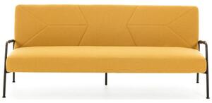 Mustársárga szövet kanapéágy Kave Home Neiela 186 cm