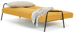 Mustársárga szövet kanapéágy Kave Home Neiela 186 cm