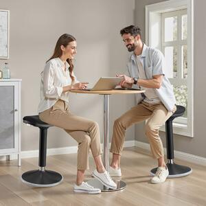 Modern irodai ülő- és állószék kárpitozott forgószék 70 cm magasságig fekete 65423