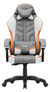 Gamer szék, forgó, ergonómikus, szürke