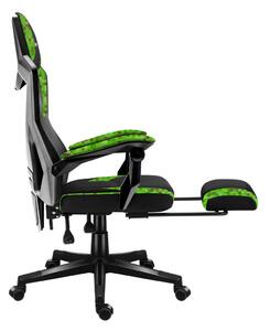 Gamer szék lábtartó, lélegző anyag, ergonómikus kartámaszok, pixel