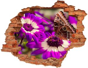 3d-s lyukat fali matrica Pillangó a virágon
