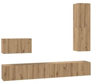 VidaXL TV Szekrény Szett 4 pcs kézműves tölgy 200 x 30 x 30 cm Faanyag