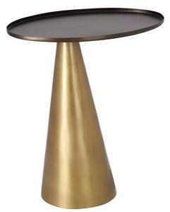 Arany fém oldalasztal Kave Home Liliane 45 x 27 cm