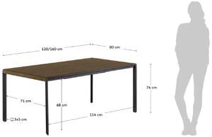 Dió összecsukható étkezőasztal Kave Home Nadyria 120/160 x 80 cm
