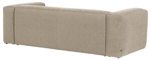 Bézs szövet kétüléses kanapé Kave Home Block 210 cm