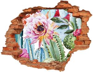 3d-s lyukat fali matrica Kaktusz és virágok