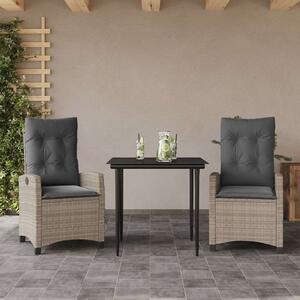 VidaXL Polyrattan Kerti Étkezőgarnitúra - 2 Foteles