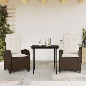 VidaXL Polyrattan Kerti Étkezőgarnitúra - 3 részes
