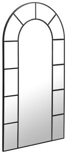 Fekete fém fali tükör Kave Home Nediva 88 x 165 cm