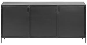 Fekete fém komód Kave Home Shantay 160 x 35 cm