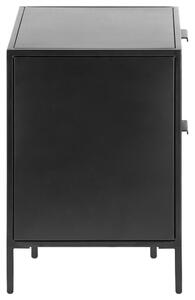 Fekete fém éjjeliszekrény Kave Home Shantay 40 x 35 cm