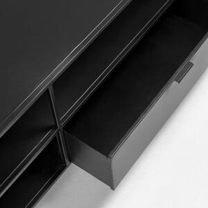 Fekete fém TV állvány Kave Home Shantay 150 x 35 cm