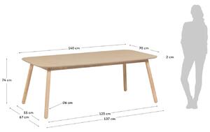Fa étkezőasztal Kave Home Batilde 140 x 70 cm
