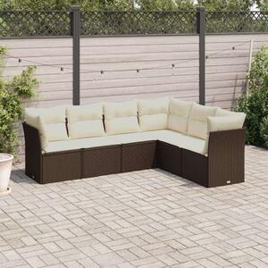 VidaXL Polyrattan Kerti Ülőgarnitúra - 6 részes - Barna