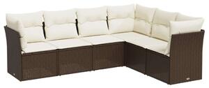 VidaXL Polyrattan Kerti Ülőgarnitúra - 6 részes - Barna