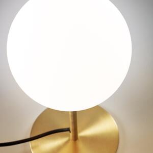 Fehér üveg asztali lámpa Kave Home Mahala 28 cm