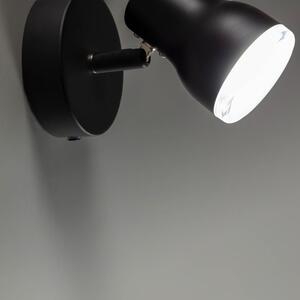Fekete fém fali lámpa Kave Home Tehila