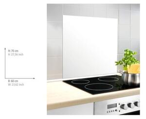 Fehér edzett üveg falvédő tűzhelyhez 60x70 cm – Wenko