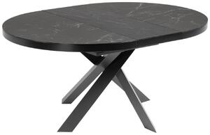 Fekete márvány kihúzható étkezőasztal Kave Home Vashti 120 - 160 cm