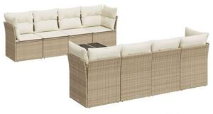 VidaXL Polyrattan Kerti Ülőgarnitúra - 9 részes - Bézs