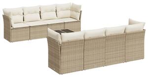 VidaXL Polyrattan Kerti Ülőgarnitúra - 9 részes - Bézs