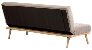 Szürke szövet kétszemélyes kanapéágy Kave Home Nirit 180 cm