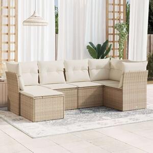 VidaXL Polyrattan Kerti Ülőgarnitúra - 6 részes - Bézs
