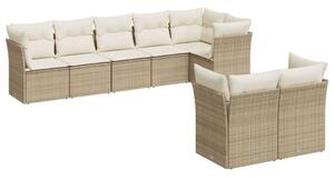 VidaXL Polyrattan Kerti Ülőgarnitúra - 8 részes - Bézs