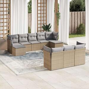 VidaXL Polyrattan Kerti Ülőgarnitúra - 10 részes - Bézs