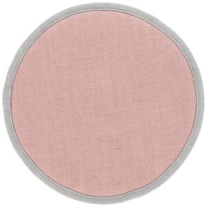 Rózsaszín szövetpárna Kave Home Prisa 35 cm