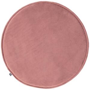 Rózsaszín kerek bársony párna Kave Home Rimca ⌀ 35 cm