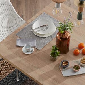 Tölgyfa étkezőasztal Kave Home Argo 180 x 100 cm természetes fém talppal