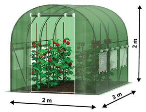 Kerti fóliaház/fóliasátor 2x3m UV filterrel STANDARD