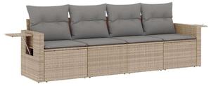 VidaXL Polyrattan Kerti Ülőgarnitúra - 4 részes - Bézs