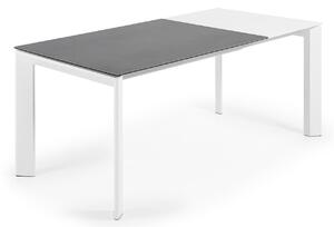 Antracitszürke kerámia összecsukható étkezőasztal Kave Home III. tengely. 120/180 x 80 cm