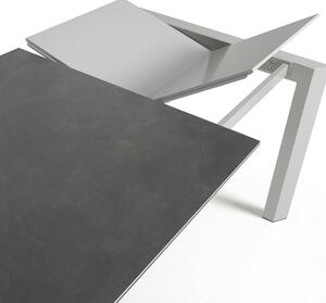 Antracitszürke kerámia összecsukható étkezőasztal Kave Home II. tengely. 140/200 x 90 cm