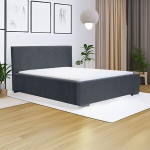 Kárpitozott ágy tárolóval és COOL matraccal 120x200 cm Szürke