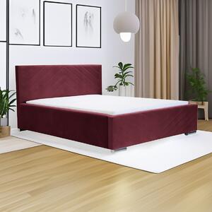 Kárpitozott ágy tárolóval és COOL matraccal 120x200 cm Piros
