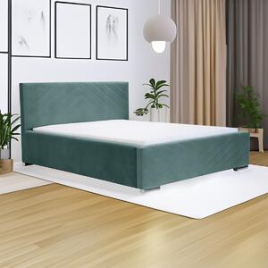 Kárpitozott ágy tárolóval és COOL matraccal 140x200 cm Menta